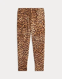 Leopard-Print Stretch Jersey Legging