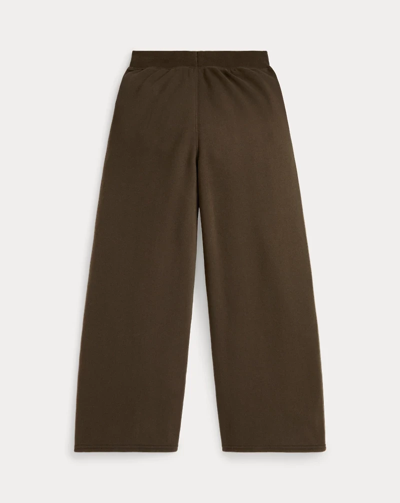 Logo Crest Fleece Wide-Leg Pant