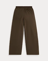 Logo Crest Fleece Wide-Leg Pant