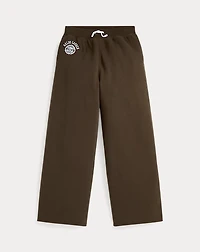Logo Crest Fleece Wide-Leg Pant