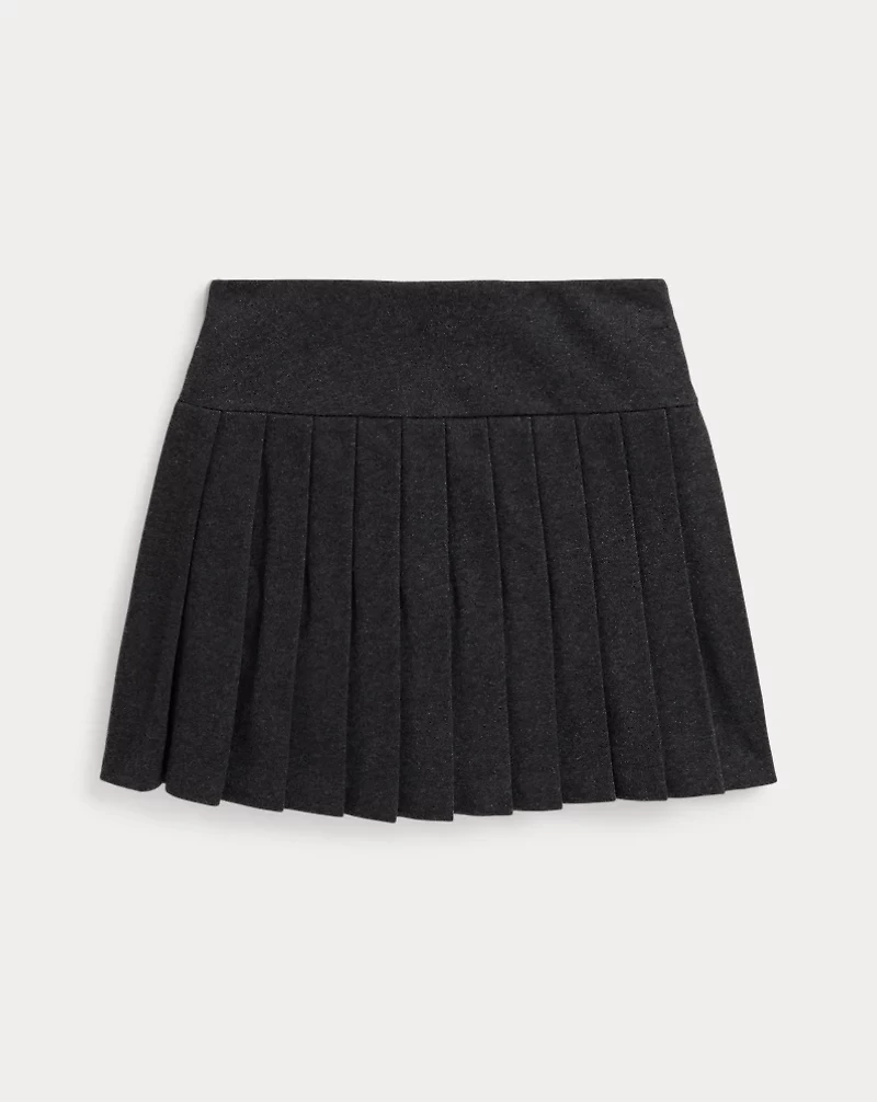Pleated Heathered Interlock Skort