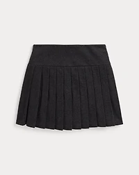 Pleated Heathered Interlock Skort