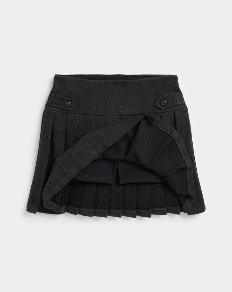 Pleated Heathered Interlock Skort