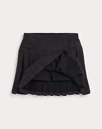 Pleated Heathered Interlock Skort