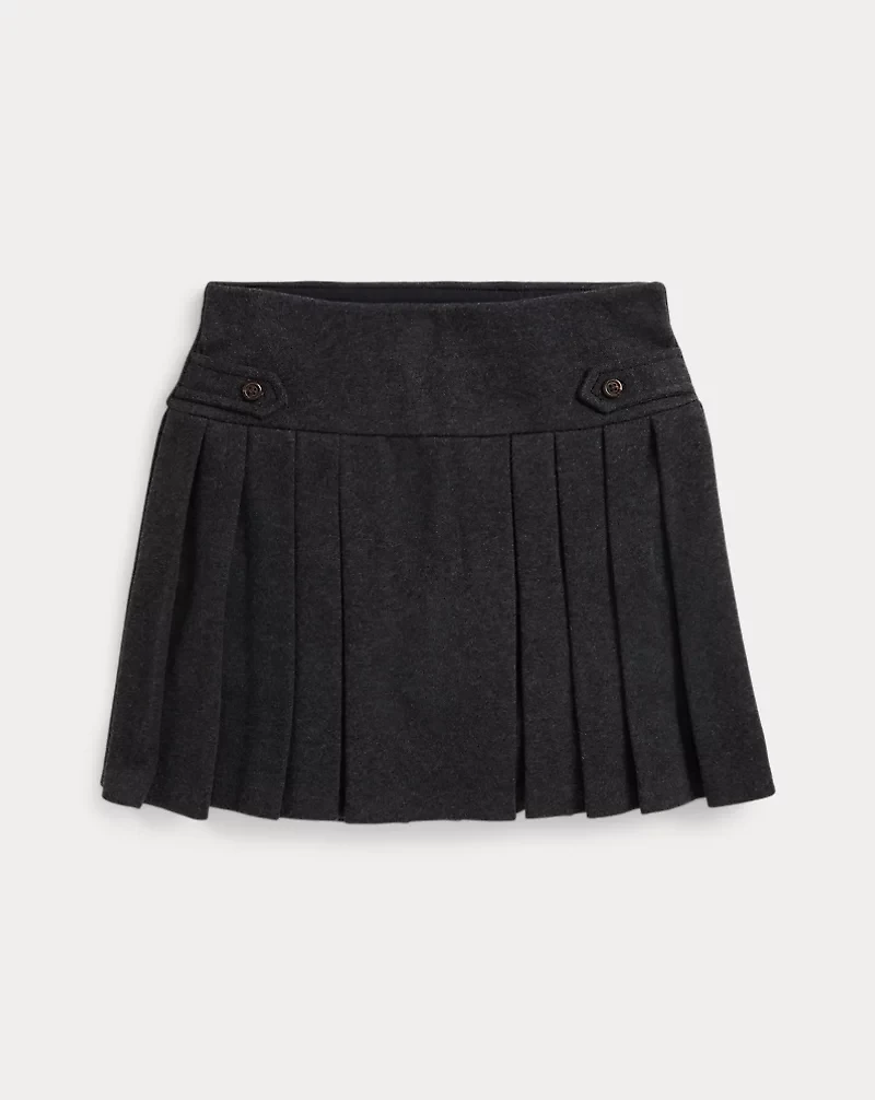 Pleated Heathered Interlock Skort