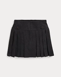 Pleated Heathered Interlock Skort