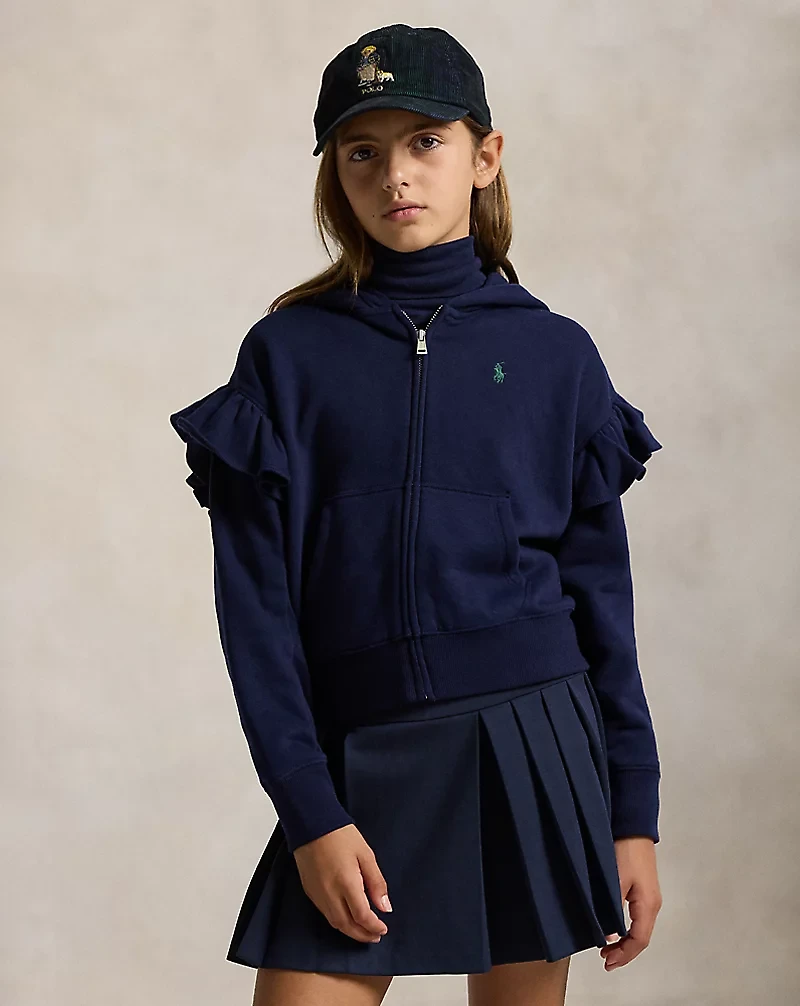 Ruffled Fleece Full-Zip Hoodie