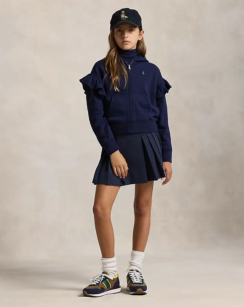 Ruffled Fleece Full-Zip Hoodie