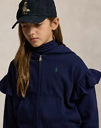 Ruffled Fleece Full-Zip Hoodie