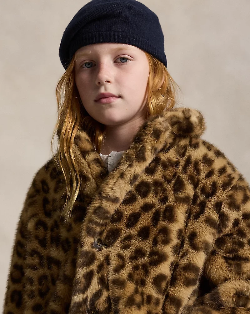 Leopard-Print Teddy Fleece Jacket