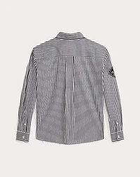 Striped Cotton Boxy Letter Shirt