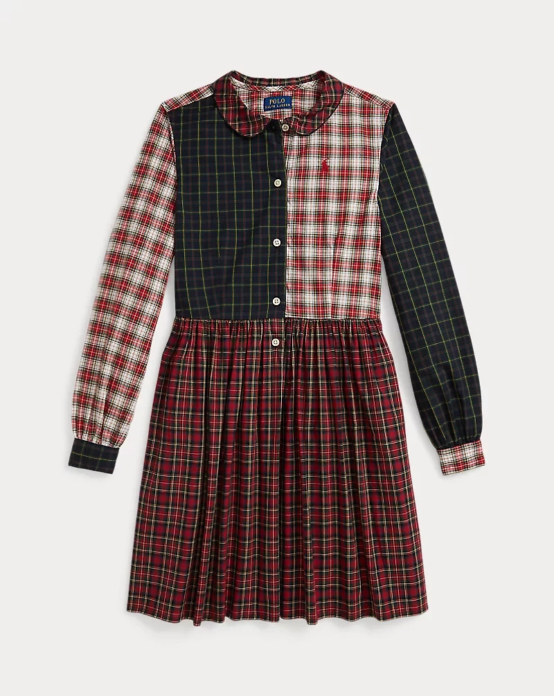 Plaid Cotton Poplin Shirtdress