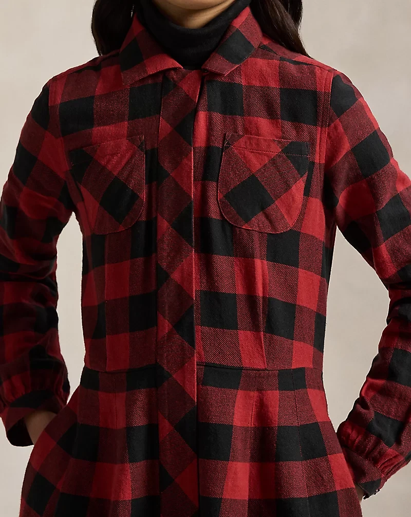 Buffalo Check Cotton Twill Dress