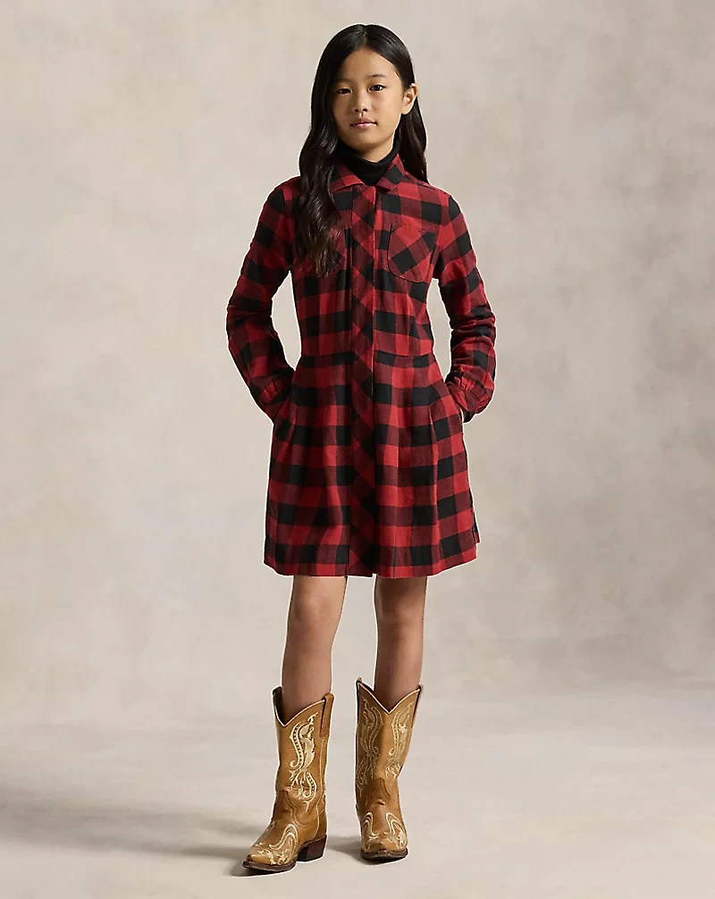 Buffalo Check Cotton Twill Dress