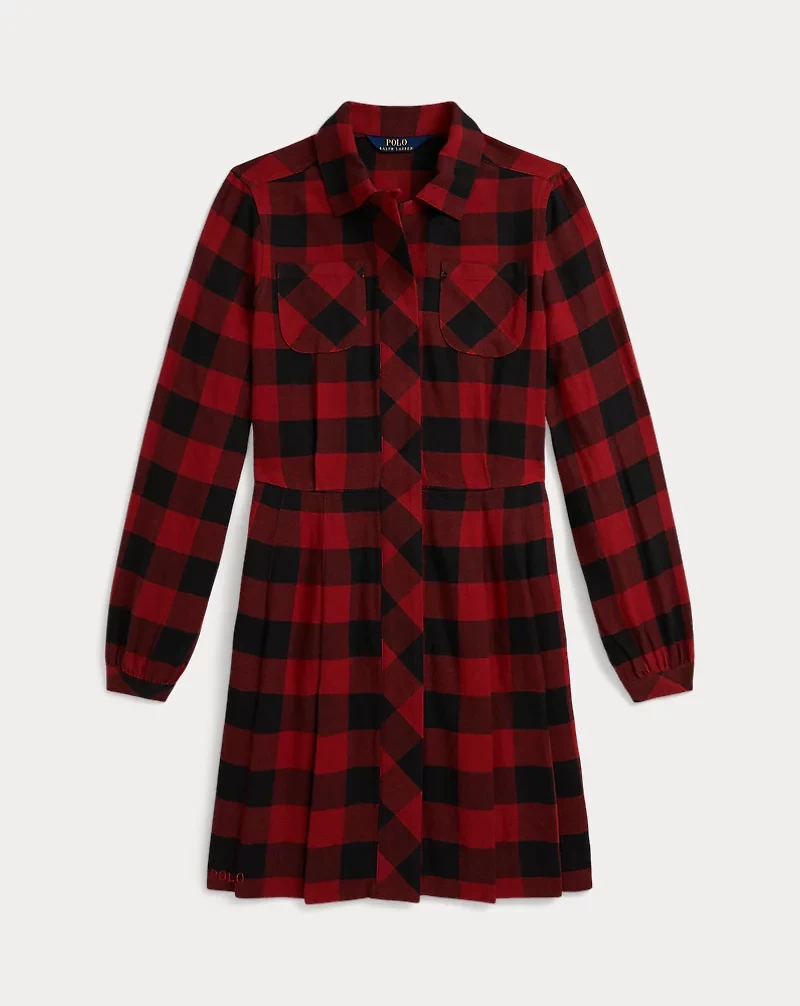 Buffalo Check Cotton Twill Dress