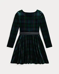 Plaid Velour Dress