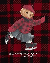 Plaid Polo Bear Fleece Sweatshirt