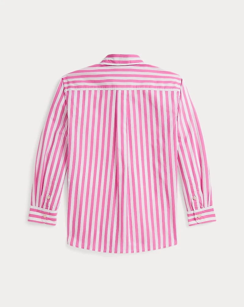 Striped Cotton Poplin Boxy Shirt