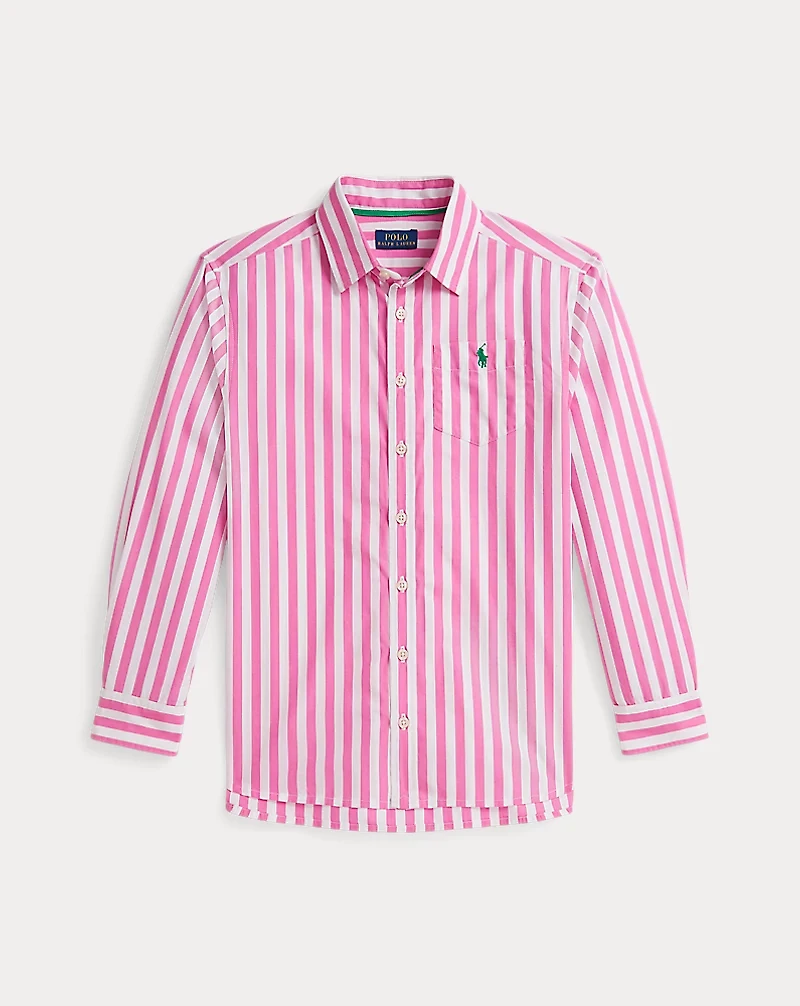 Striped Cotton Poplin Boxy Shirt