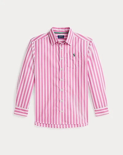 Striped Cotton Poplin Boxy Shirt