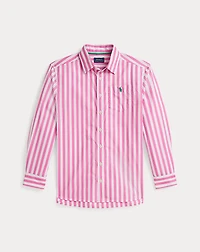 Striped Cotton Poplin Boxy Shirt