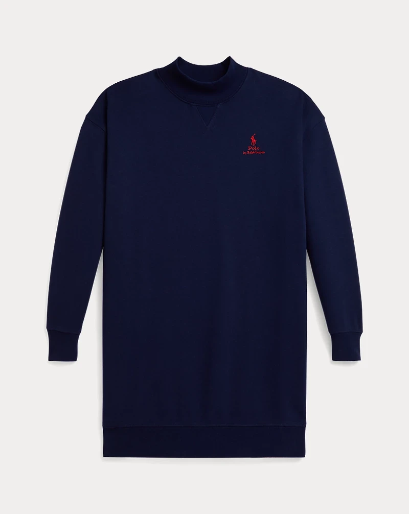 Logo Fleece Mockneck Dress