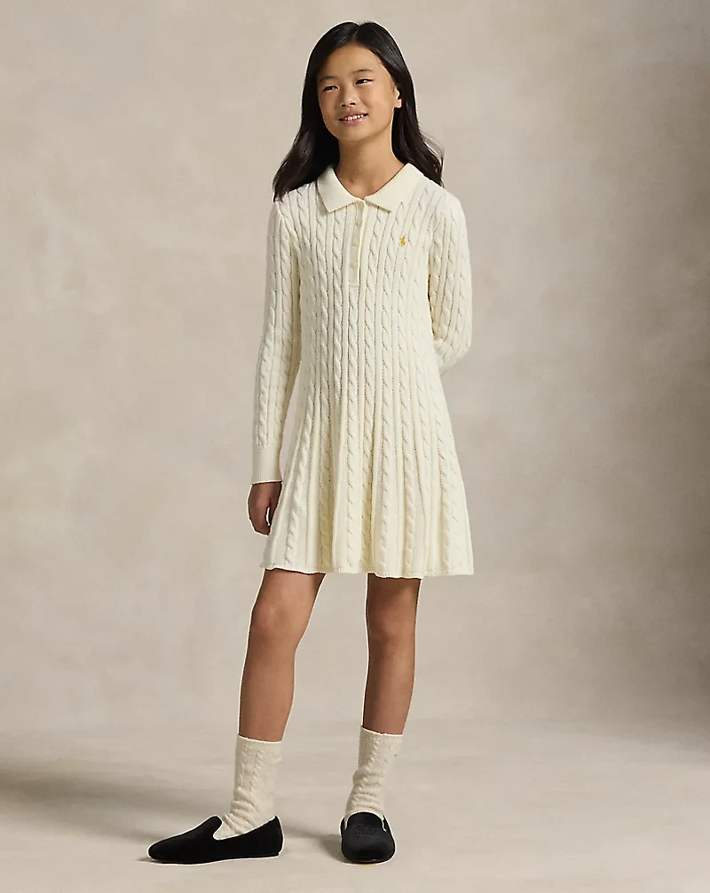 Cotton Polo Sweater Dress