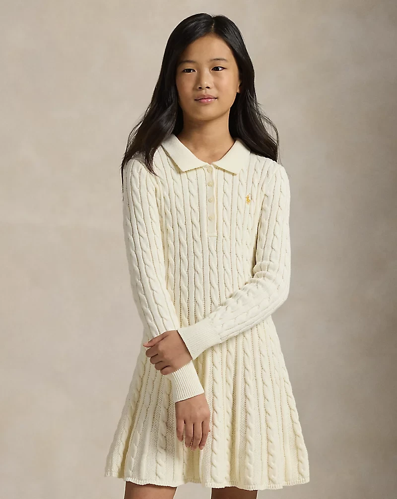 Cotton Polo Sweater Dress