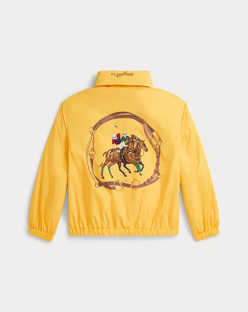 Equestrian-Print Hooded Jacket