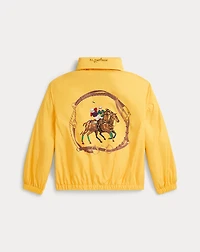 Equestrian-Print Hooded Jacket