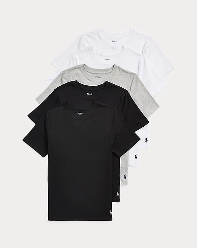 Stretch Cotton Jersey Crewneck 5-Pack