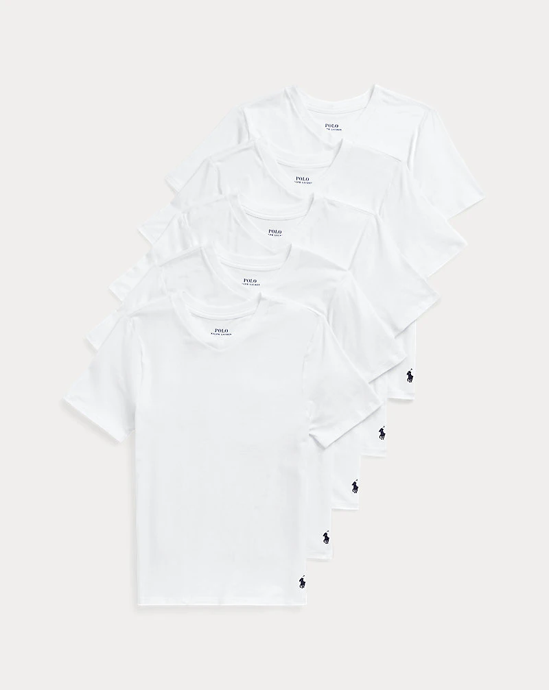 Stretch Cotton Jersey V-Neck 5-Pack