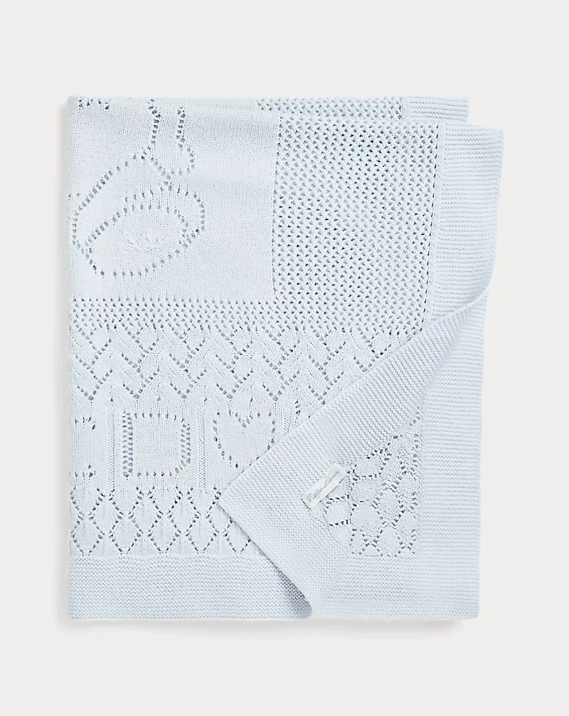 Pointelle-Knit Cotton Blanket