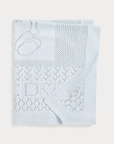 Pointelle-Knit Cotton Blanket
