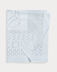 Pointelle-Knit Cotton Blanket