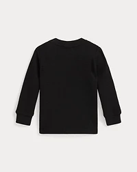 Waffle-Knit Cotton Long-Sleeve Tee