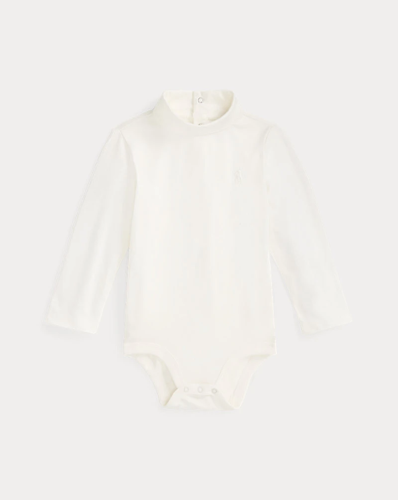Cotton Jersey Turtleneck Bodysuit