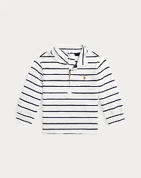 Striped Cotton Quarter-Zip Pullover