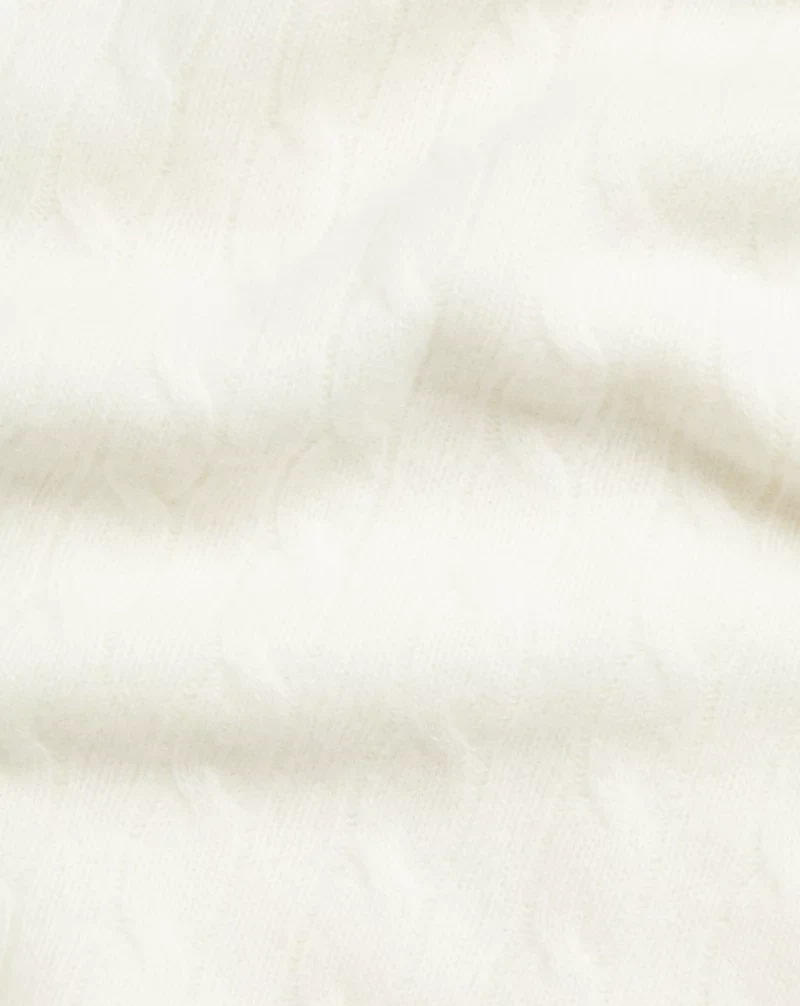 Cable-Knit Cashmere Blanket