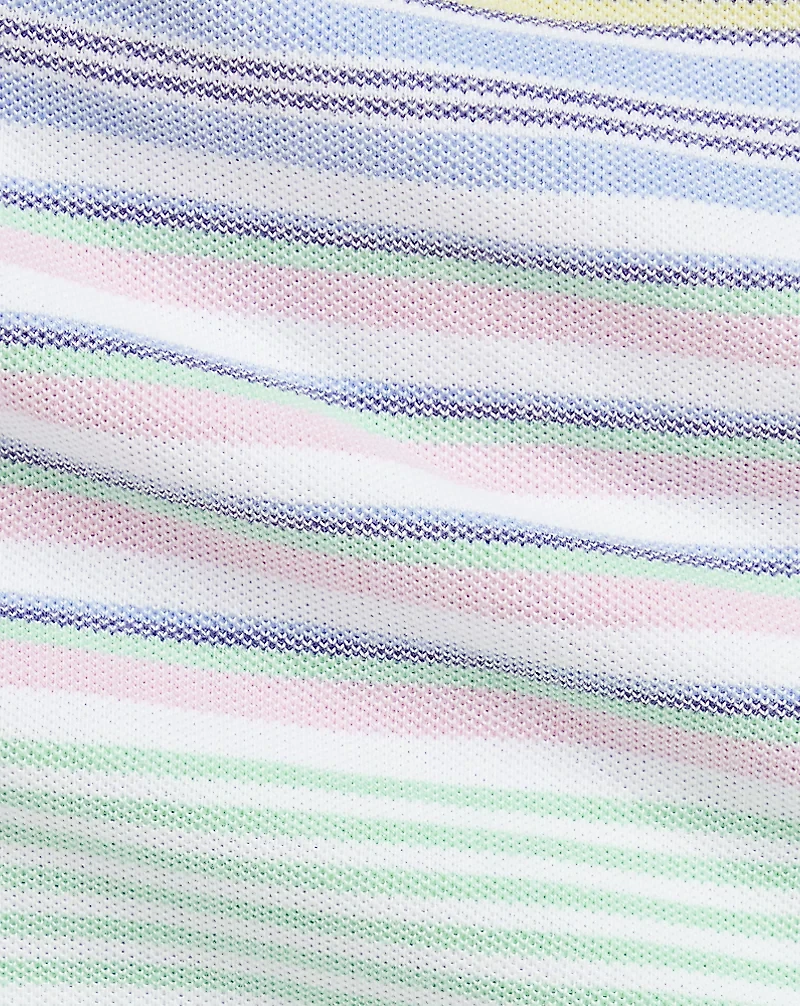 Striped Oxford Mesh Hooded Jacket