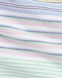 Striped Oxford Mesh Hooded Jacket