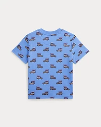 Car-Print Cotton Jersey Tee