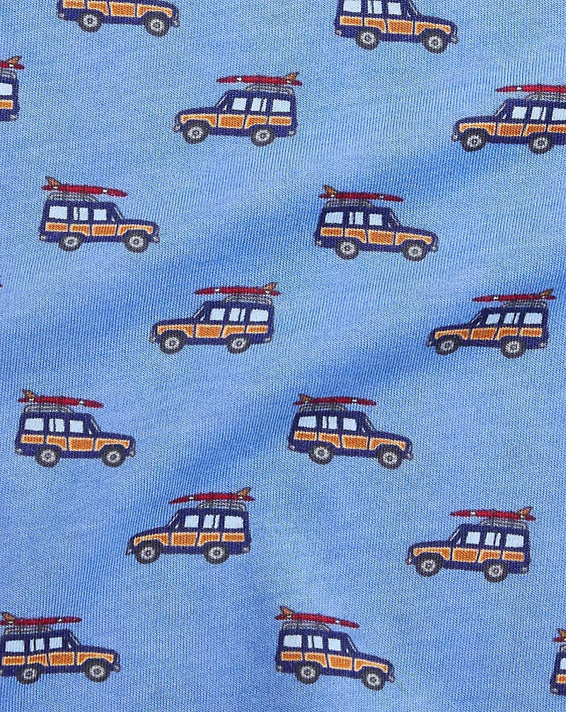Car-Print Cotton Jersey Tee