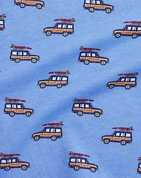 Car-Print Cotton Jersey Tee