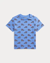 Car-Print Cotton Jersey Tee