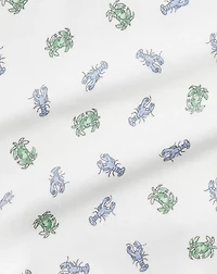 Crab-Print Soft Cotton Polo Shirt