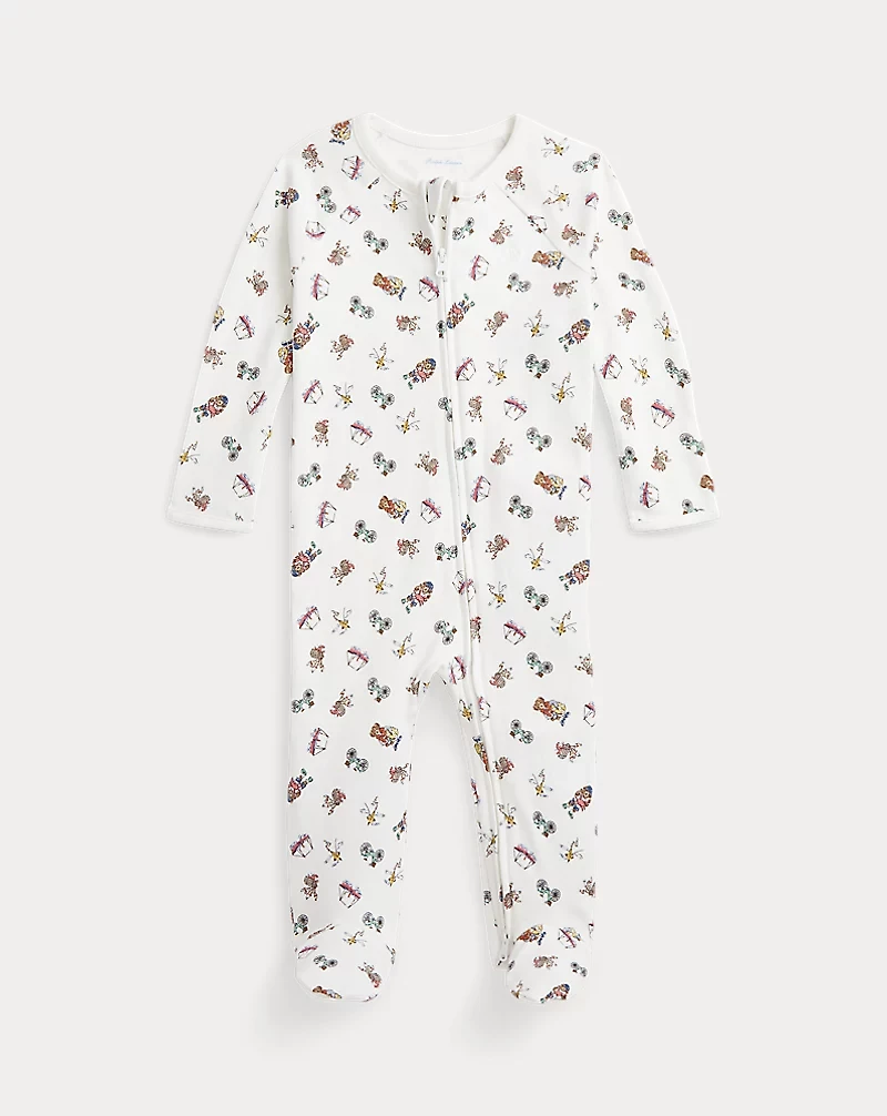Polo Bear Cotton Footed Coverall