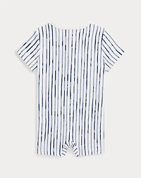 Striped Cotton Henley Shortall
