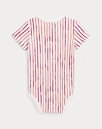 Striped Cotton Jersey Bodysuit