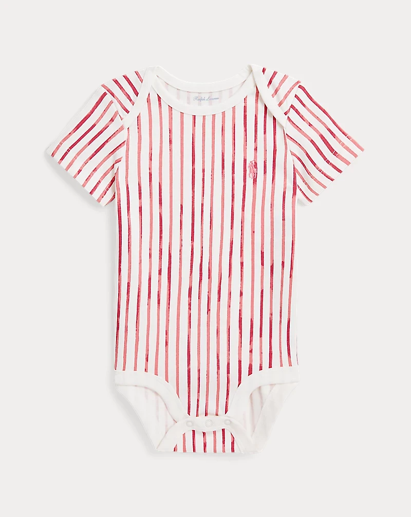 Striped Cotton Jersey Bodysuit